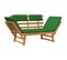 Banc De Jardin Meuble De Patio D'extérieur 2-en-1 Terrasse Avec Coussins 190 X 68 X 74 Cm Bois