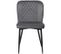 Lot De 2 Chaises De Salon Moderne Gris Foncé, Chaise Design Rembourrée Avec Dossier, Assise En Velou