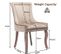 Lot de 2 Chaises de salle à manger luxueuse rembourrée, pieds en bois massif, en velours, beige