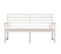 Banc De Jardin Meuble De Patio D'extérieur Terrasse Blanc 159,5 X 48 X 91,5 Cm Bois Massif De Pin