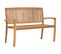 Banc De Jardin Meuble De Patio D'extérieur Terrasse Empilable Et Coussin 128,5 X 57,5 X 90 Cm Bois