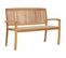 Banc De Jardin Meuble De Patio D'extérieur Terrasse Empilable Et Coussin 128,5 X 57,5 X 90 Cm Bois