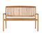 Banc De Jardin Meuble De Patio D'extérieur Terrasse Empilable Et Coussin 128,5 X 57,5 X 90 Cm Bois