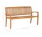 Banc De Jardin Meuble De Patio D'extérieur Terrasse Empilable Et Coussin 159 Cm Bois De Teck Massif