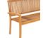 Banc De Jardin Meuble De Patio D'extérieur Terrasse Empilable Et Coussin 159 X 57,5 X 90 Cm Bois