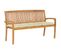 Banc De Jardin Meuble De Patio D'extérieur Terrasse Empilable Et Coussin 159 Cm Bois De Teck Massif