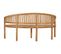 Banc De Jardin Meuble De Patio D'extérieur Terrasse En Forme De Banane 180 X 66 X 86 Cm Bois