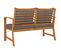 Banc De Jardin Meuble De Patio D'extérieur Terrasse Et Coussin Gris Foncé 120 X 60,5 X 81 Cm Bois