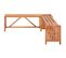 Banc De Jardin Meuble De Patio D'extérieur Terrasse Et Jardinière 117 X 117 X 40 Cm Bois Solide