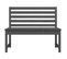 Banc De Jardin Meuble De Patio D'extérieur Terrasse Gris 109 Cm Bois Massif De Pin 02_0011724