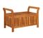 Banc De Jardin Meuble De Patio D'extérieur Terrasse De Rangement De Jardin Avec Coussin 91 Cm Bois