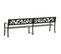 Banc De Jardin Meuble De Patio D'extérieur Terrasse Double De Jardin 246 Cm Noir Acier