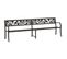 Banc De Jardin Meuble De Patio D'extérieur Terrasse Double De Jardin 246 Cm Noir Acier