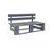 Banc De Jardin Meuble De Patio D'extérieur Terrasse Palette De Jardin Bois Gris 02_0011836