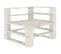 Canapé D'angle Palette De Jardin Bois 70 X 67,5 X 60,8 Cm Blanc 02_0011854