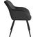 Lot De 6 Chaises Pieds Noir Siège De Salon Cuisine Salle à Manger Design Élégant Tissu Anthracite 0