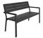 Banc De Jardin Pour 2 Personnes Utilisation En Extérieur Aluminium 129 Cm Gris 08_0000248