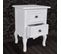 Table De Nuit Chevet Commode Armoire Meuble Chambre 2 Pièces Avec 2 Tiroirs Mdf Blanc 1402190