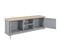 Meuble Télé Buffet TV Télévision Design Pratique Gris 120 Cm Bois 2502191/2