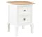 Table De Nuit Chevet Commode Armoire Meuble Chambre 2 Pièces Blanc 35x30x49 Cm Mdf 1402162