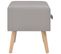 Table De Nuit Chevet Commode Armoire Meuble Chambre Gris 40x35x40 Cm Tissu 1402095