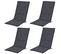 Lot De 4 Coussins De Chaise De Jardin En Tissu Anthracite 120x50x3 Cm Dec021543