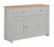 Buffet Bahut Armoire Console Meuble De Rangement Gris 112 Cm 4402264