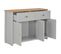 Buffet Bahut Armoire Console Meuble De Rangement Gris 112 Cm 4402264