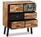 Buffet Bahut Armoire Console Meuble De Rangement Latérale Avec 6 Tiroirs Teck Massif De Récupératio