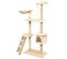 Arbre à Chat Griffoir Grattoir Niche Jouet Animaux Peluché En Sisal 150 Cm Beige 3702073