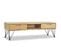 Meuble Télé Buffet TV Télévision Design Pratique 120 Cm Teck Massif Beige 2502249