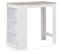 Table Haute Mange Debout Bar Bistrot Avec Étagère Blanc 110 Cm 0902051