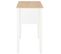 Bureau Table Meuble Travail Informatique Bois Blanc 109,5 Cm 0502114