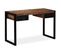 Bureau Table Meuble Travail Informatique Avec 2 Tiroirs Bois De Récupération Massif 120 Cm 0502062