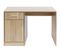 Bureau Table Meuble Travail Informatique Avec Tiroir Et Placard 100 Cm Chêne 0502110