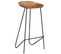 Lot De Deux Tabourets De Bar Design Chaise Siège Bois D'acacia Massif 1202088