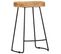 Lot De Deux Tabourets De Bar Design Chaise Siège Bois De Manguier Massif 1202102