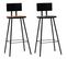 Lot De Deux Tabourets De Bar Design Chaise Siège Bois Massif De Récupération Multicolore 1202182