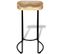 Lot De Deux Tabourets De Bar Design Chaise Siège 2 Pièces Bois De Manguier Massif 1202061