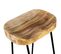 Lot De Deux Tabourets De Bar Design Chaise Siège 2 Pièces Bois De Manguier Massif 1202061