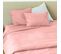 Drap Plat En Coton Lavé Cap Ferret - 180x290 Cm - Rose