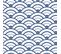 Stickers Vague Seigaiha Japonaise Bleue 15 X 15 Cm (lot De 6)