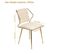 Lot De 2 Chaises Salle à Manger - Pieds En Métal Plaqué - Velours - Beige