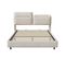 Lit Coffre Double 160x200cm - Avec Coffre De Rangement - Velours - Beige