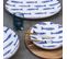 Assiette Creuse Poissons 24 Cm Bleu (lot De 6)