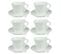 Coffret De 6 Tasses Et Sous Tasses Libra 18 Cl