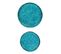 Set De 2 Plateaux Ronds Tosca Bleu