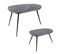 Set De 2 Tables Basses Organic Argent