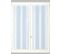 Paire De Vitrages En Etamine Fines Rayures - 90x200cm - Blanc