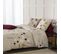 Parure De Lit 100% Coton 57 Fils Tigy Bordeaux Taille 240x260 Cm